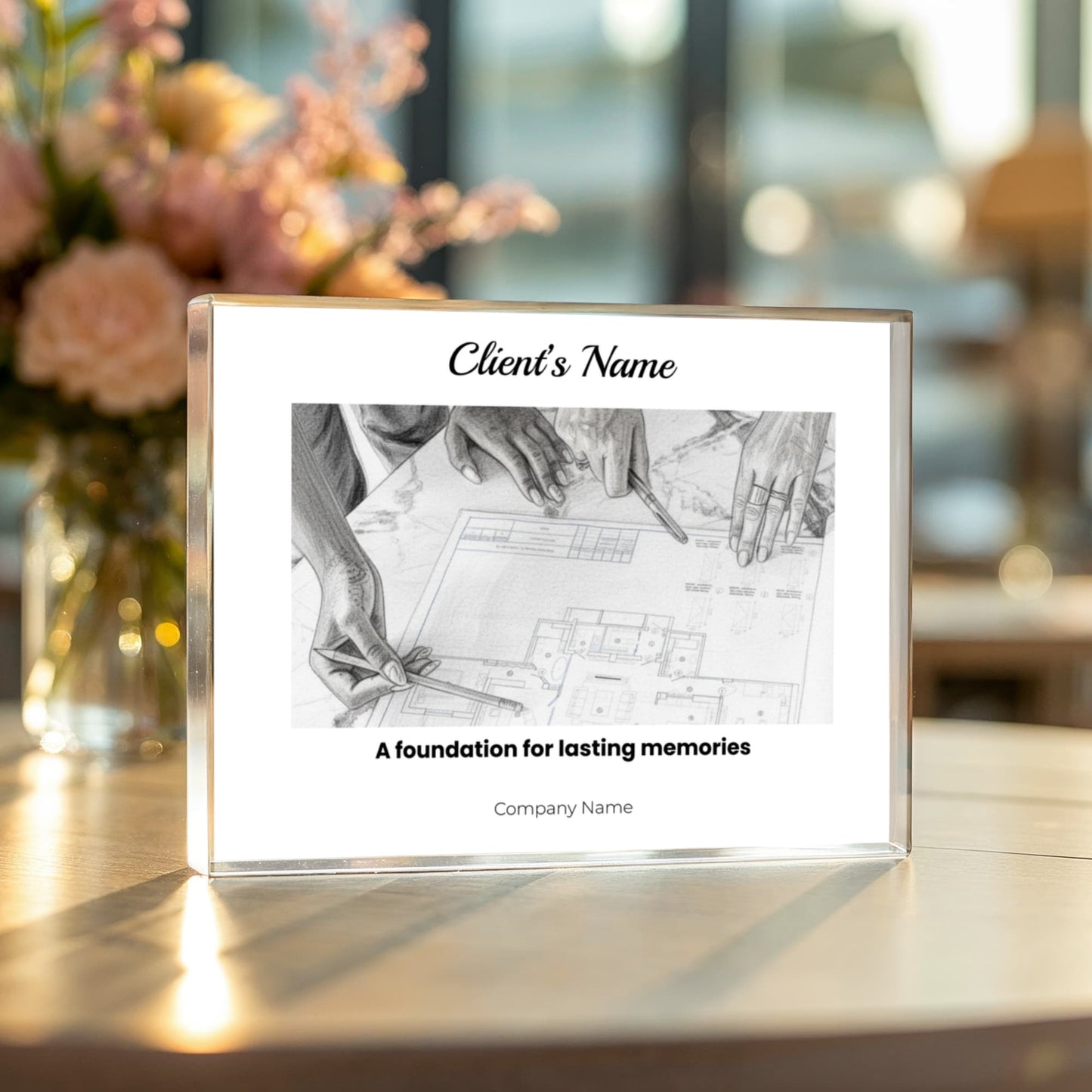 Printed Acrylic Block- Client Appreciation Gift