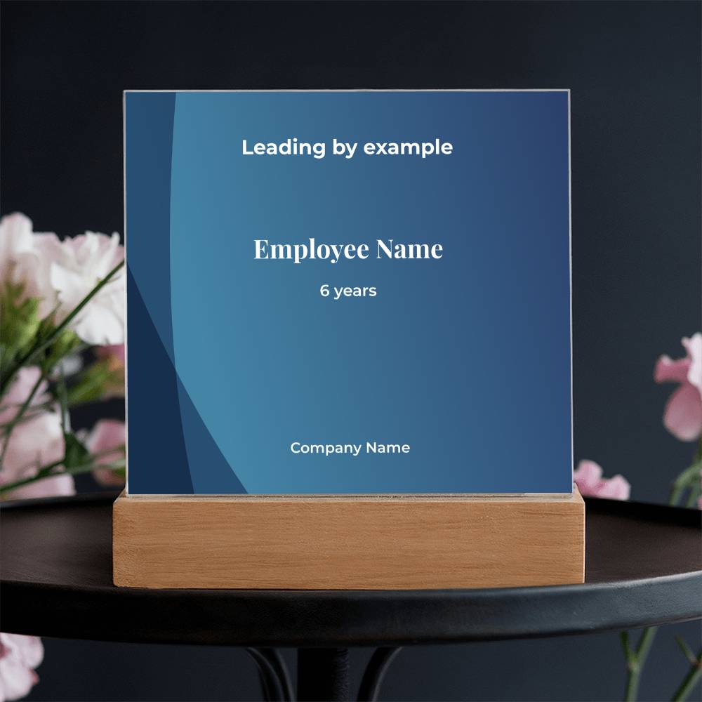6 Year Employee Milestone Acrylic Plaque