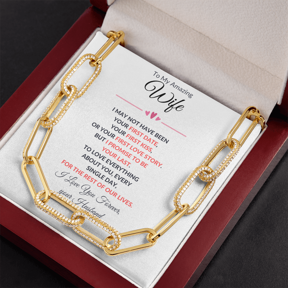 CZ Paperclip Chain- For your Wife