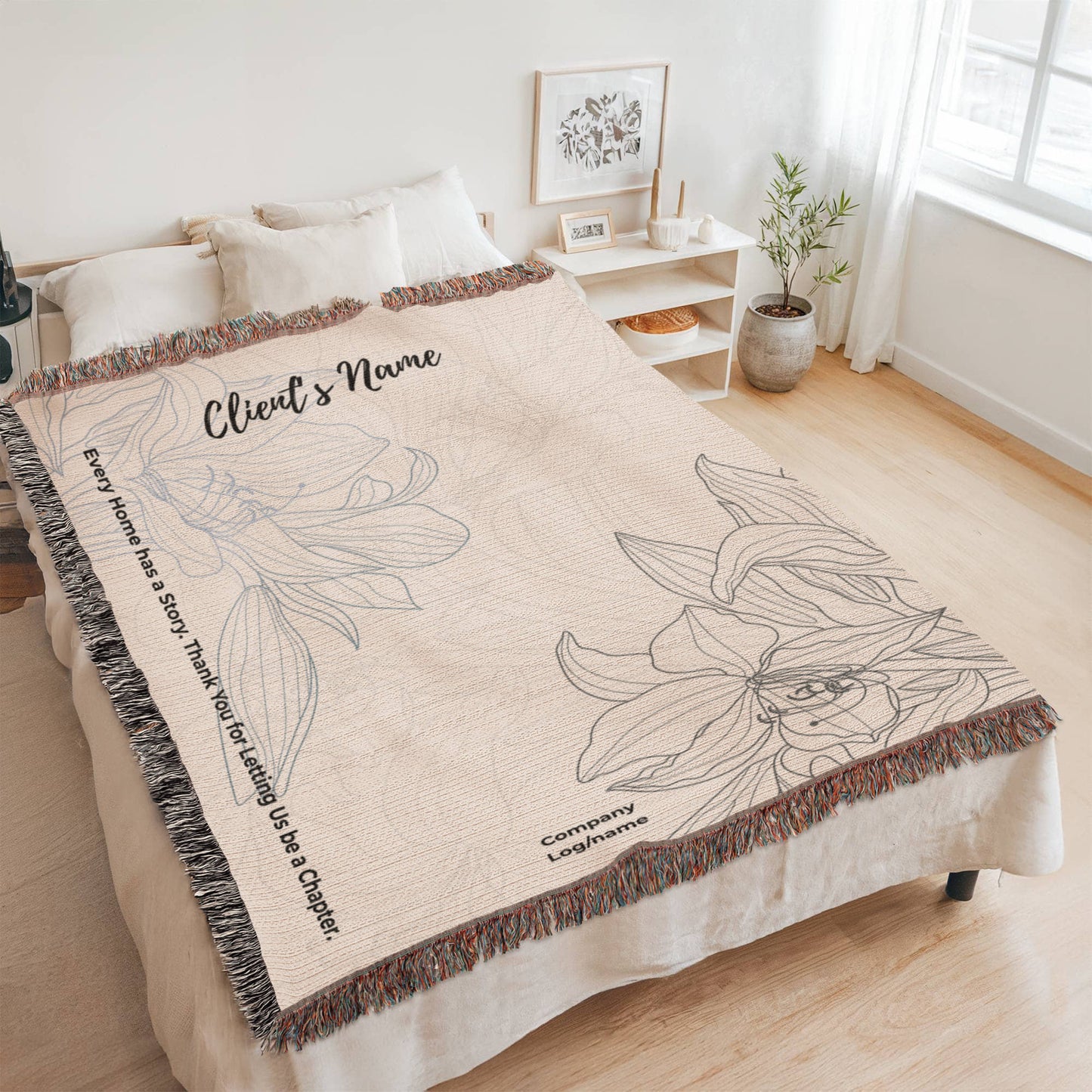 Heirloom Artwork Woven Blanket-Client Appreciation