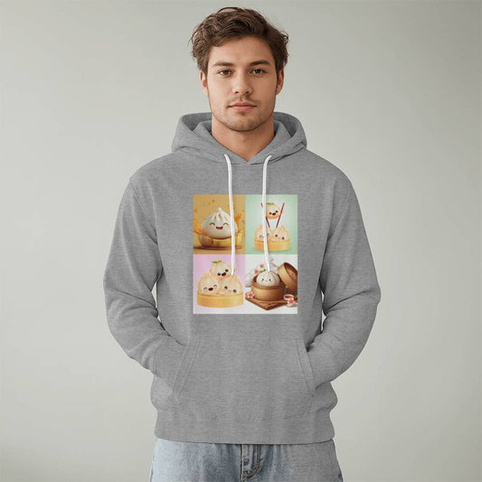 Bella + Canvas 3719 Unisex Pullover Hoodie Front Print-Dim Sum