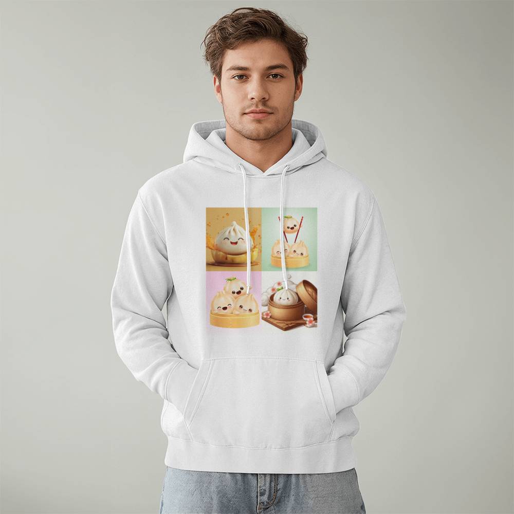 Bella + Canvas 3719 Unisex Pullover Hoodie Front Print-Dim Sum