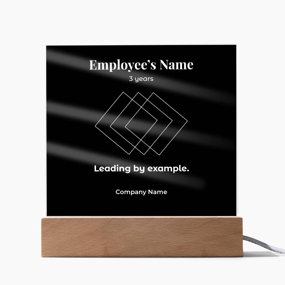 3 Year Employee Milestone Acrylic Plaque