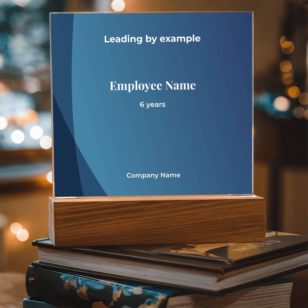 6 Year Employee Milestone Acrylic Plaque