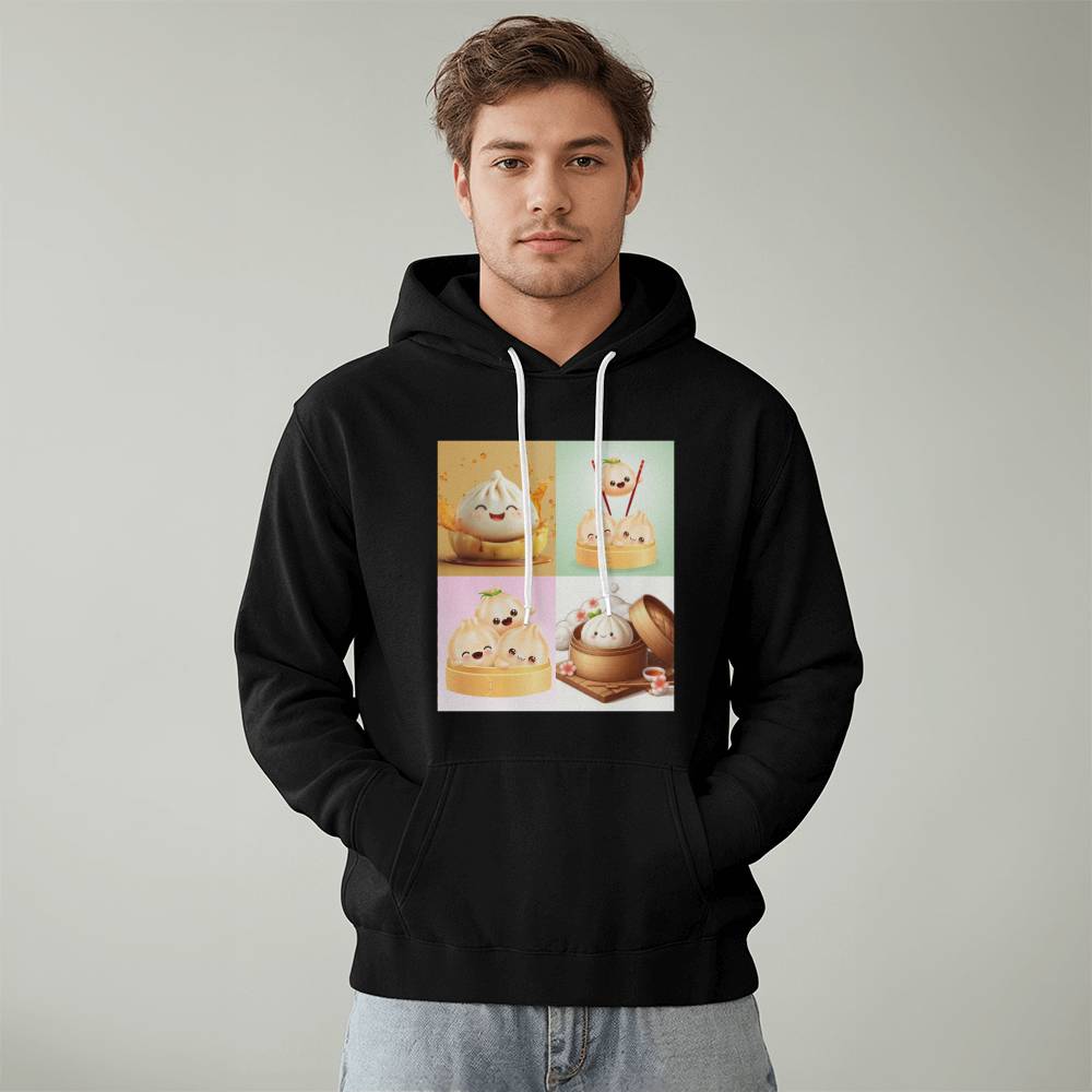 Bella + Canvas 3719 Unisex Pullover Hoodie Front Print-Dim Sum