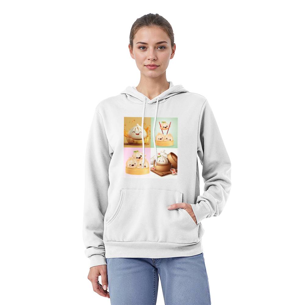 Bella + Canvas 3719 Unisex Pullover Hoodie Front Print-Dim Sum