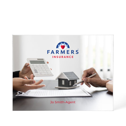 Printed Acrylic Block- Agent Name Desk Plaque