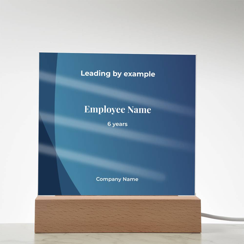 6 Year Employee Milestone Acrylic Plaque
