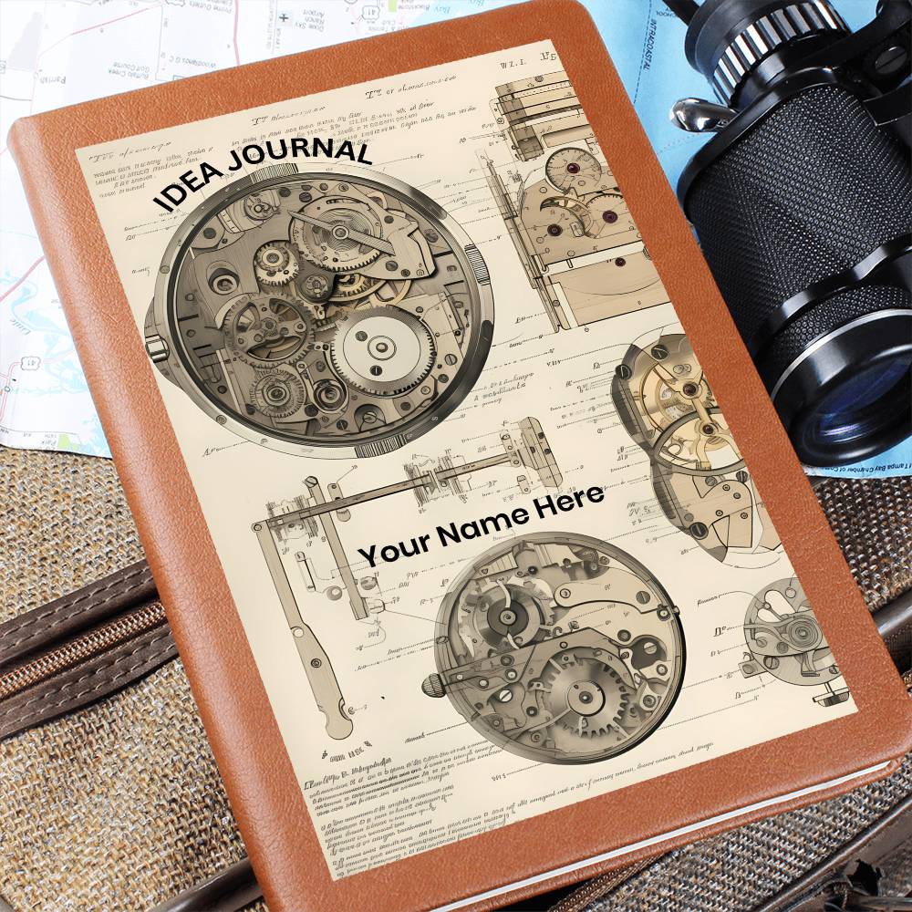 Graphic Leather Personalized Journal for Ideas