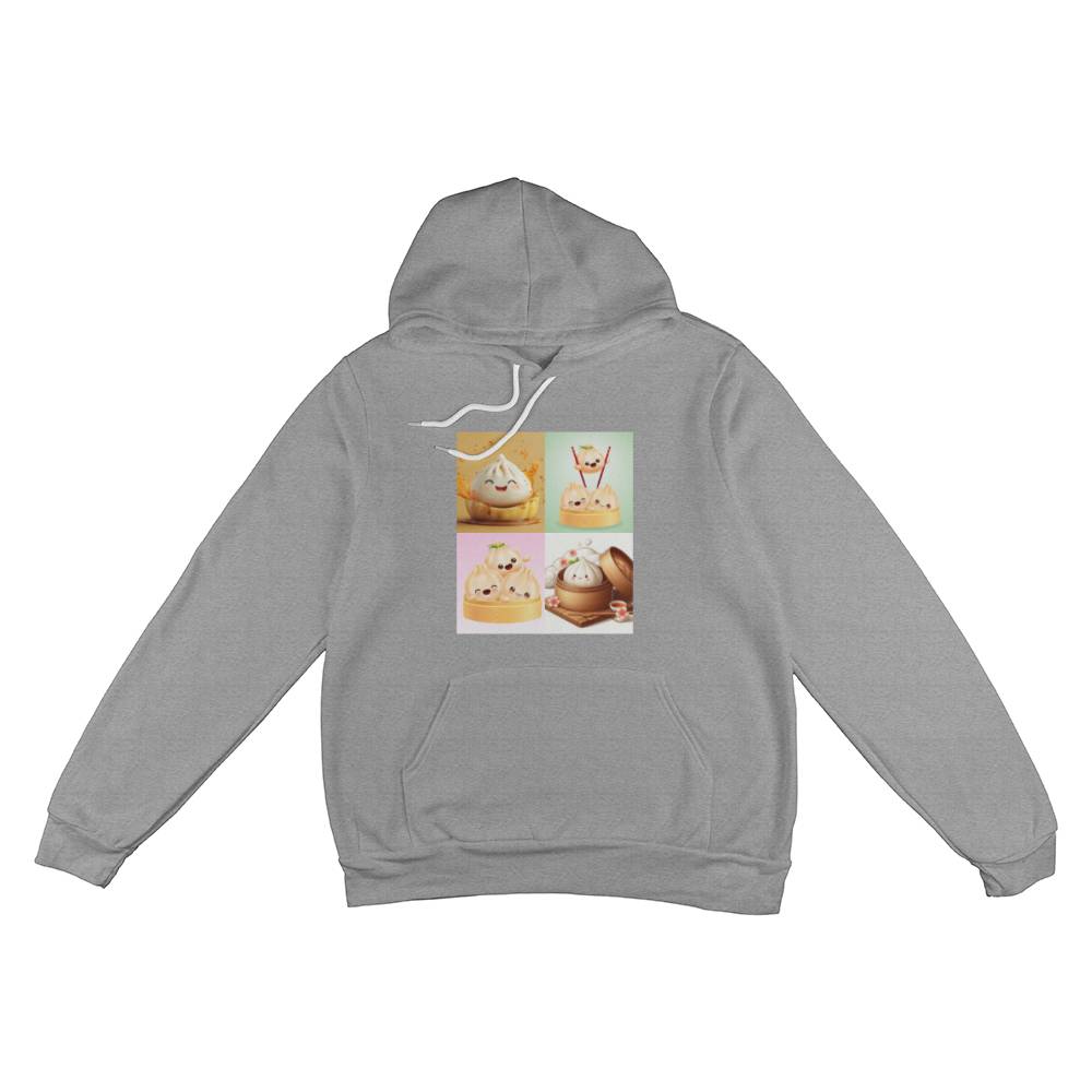 Bella + Canvas 3719 Unisex Pullover Hoodie Front Print-Dim Sum