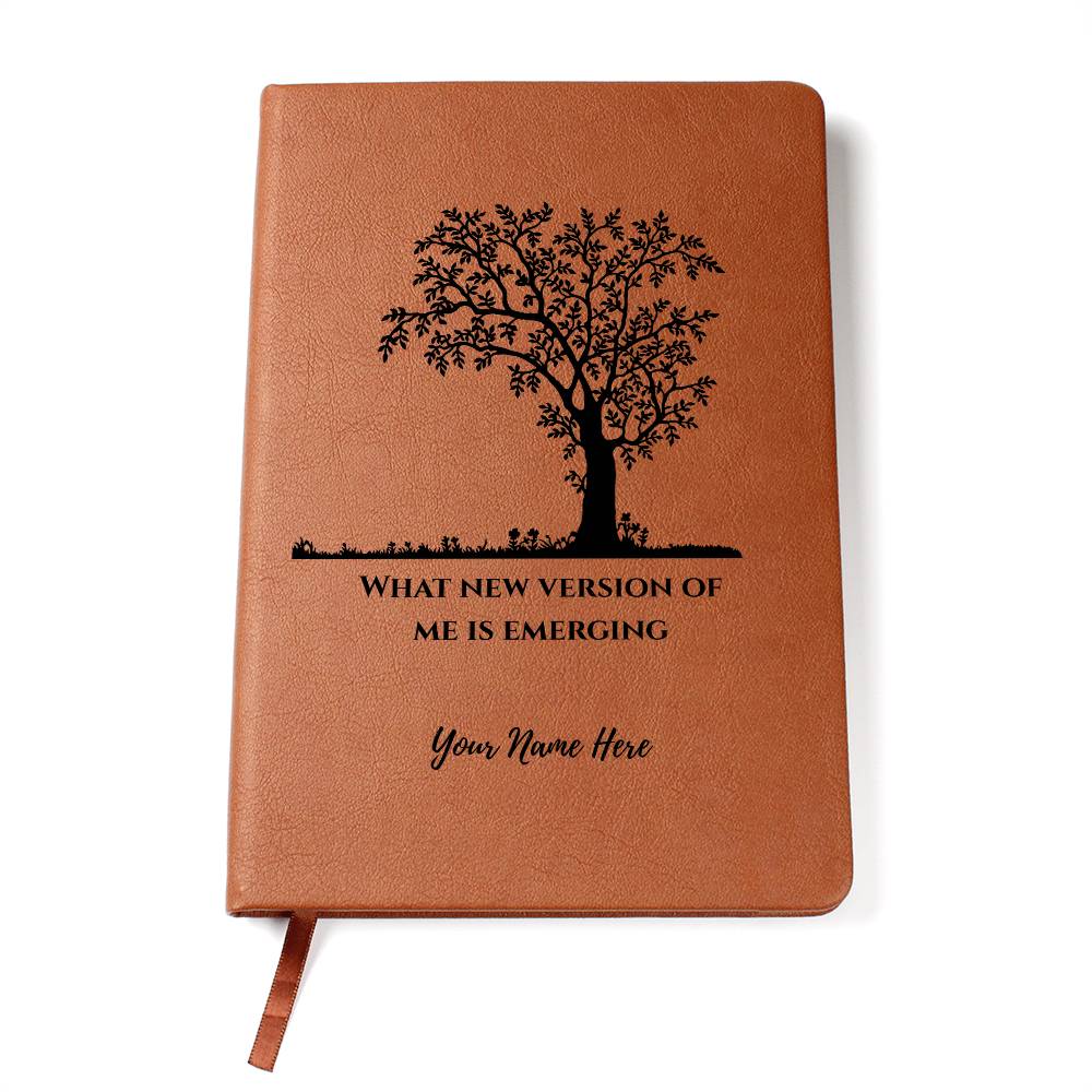 Graphic Leather Journal-Personalized Self Discovery-Tree New Me