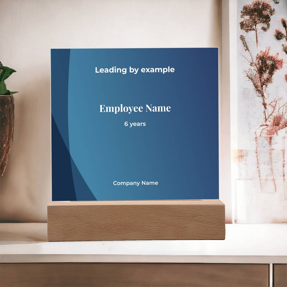 6 Year Employee Milestone Acrylic Plaque