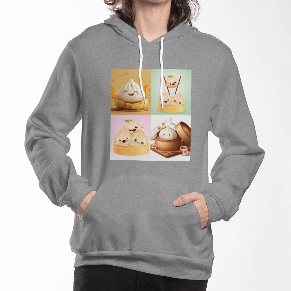 Bella + Canvas 3719 Unisex Pullover Hoodie Front Print-Dim Sum
