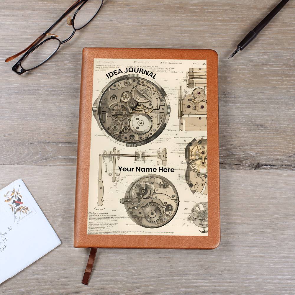 Graphic Leather Personalized Journal for Ideas