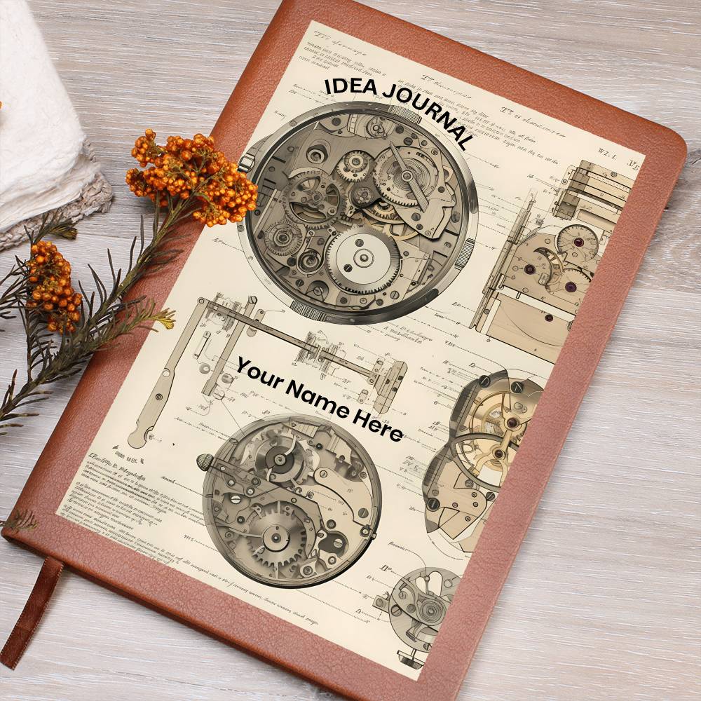 Graphic Leather Personalized Journal for Ideas