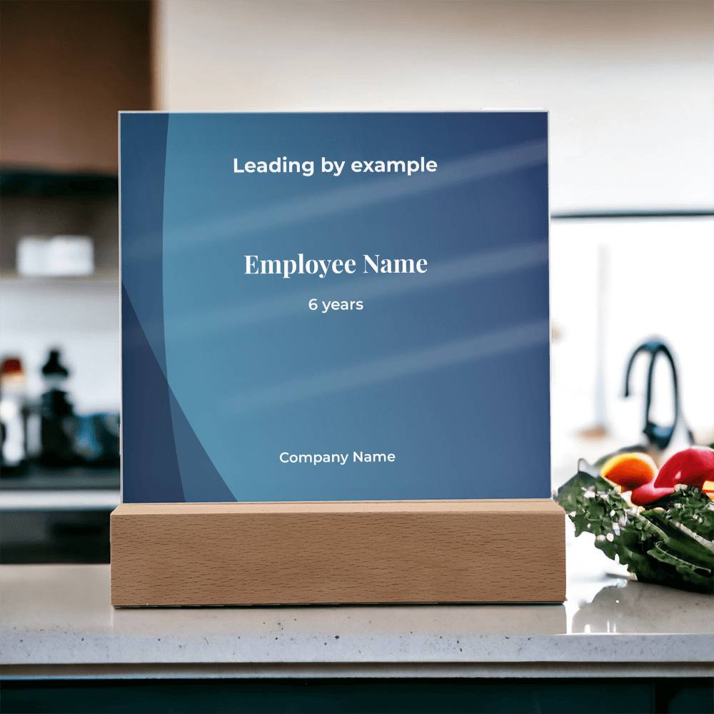 6 Year Employee Milestone Acrylic Plaque