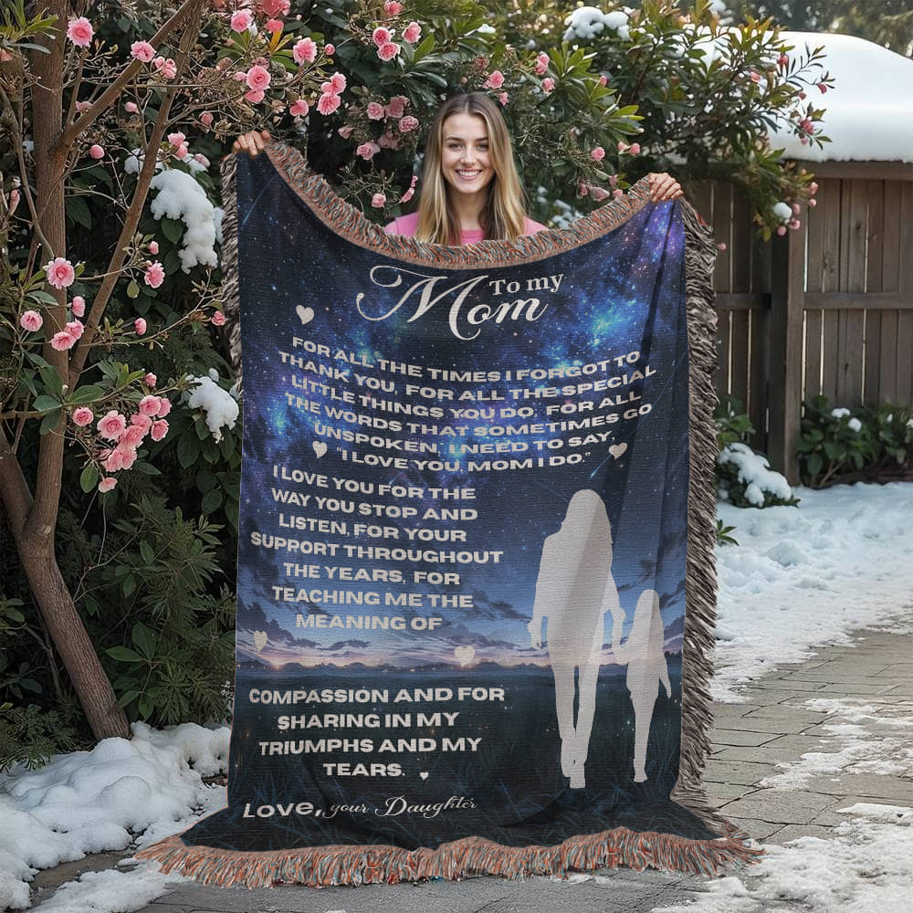 Artwork Heirloom Woven Blanket-To Mom