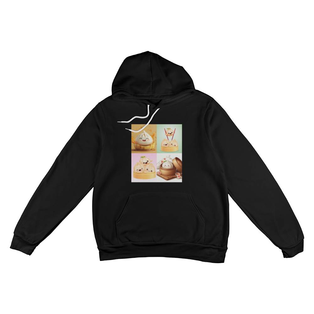 Bella + Canvas 3719 Unisex Pullover Hoodie Front Print-Dim Sum