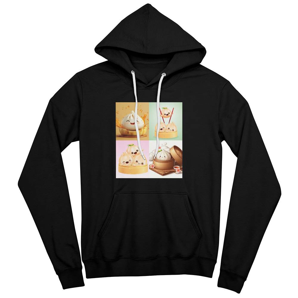Bella + Canvas 3719 Unisex Pullover Hoodie Front Print-Dim Sum