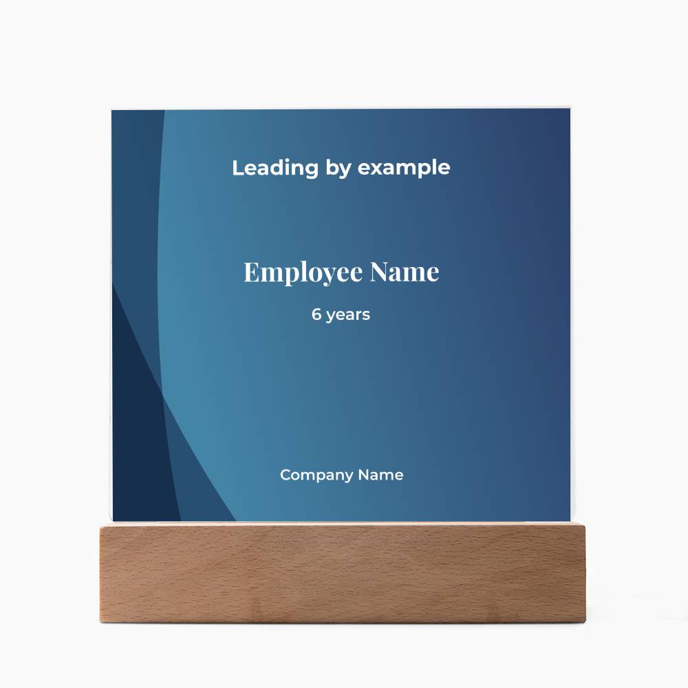 6 Year Employee Milestone Acrylic Plaque