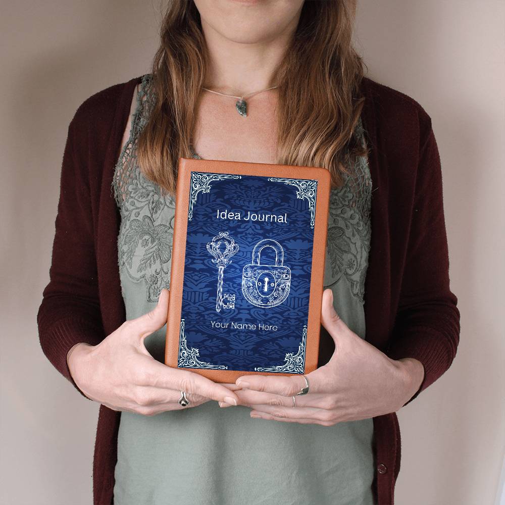 Graphic Leather Personalized Journal for Ideas