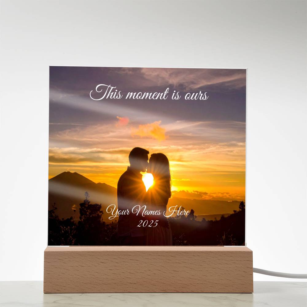 Acrylic Square Plaque-Personalized Couple
