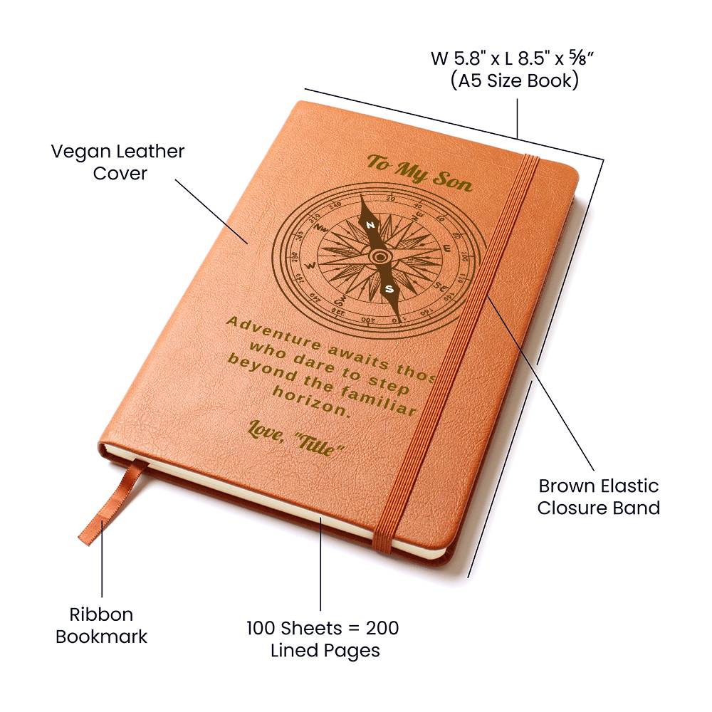 Graphic Journal with Free Gift Wrap-Compass Adventure