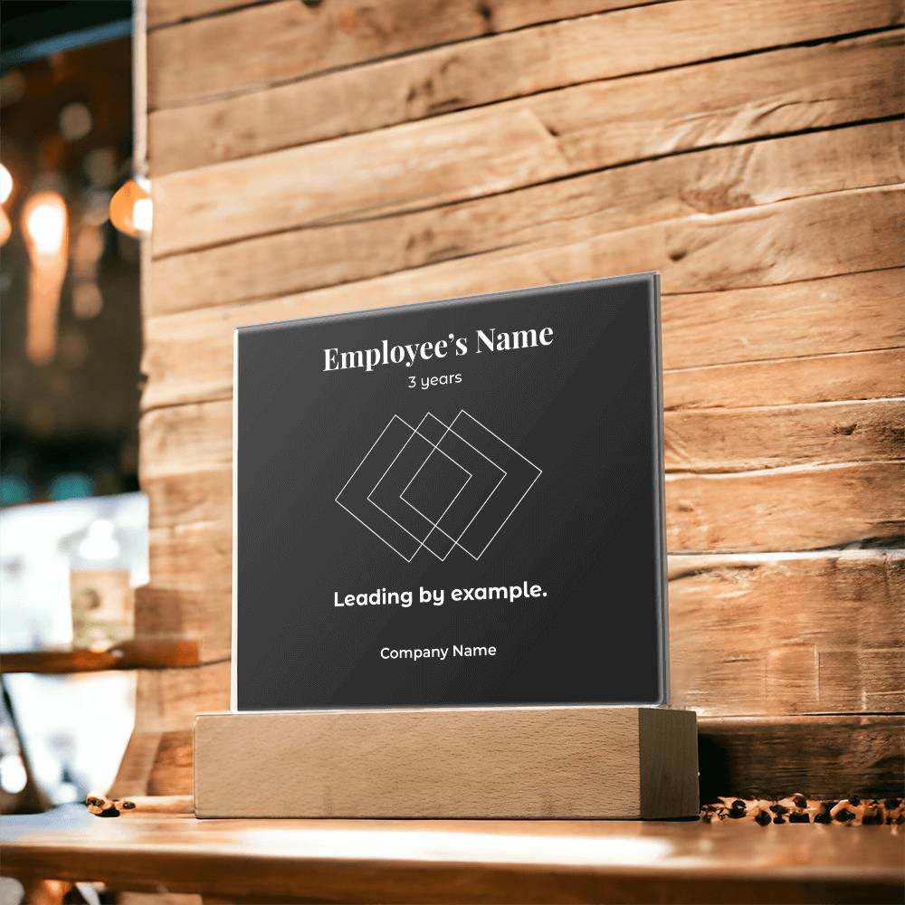 3 Year Employee Milestone Acrylic Plaque