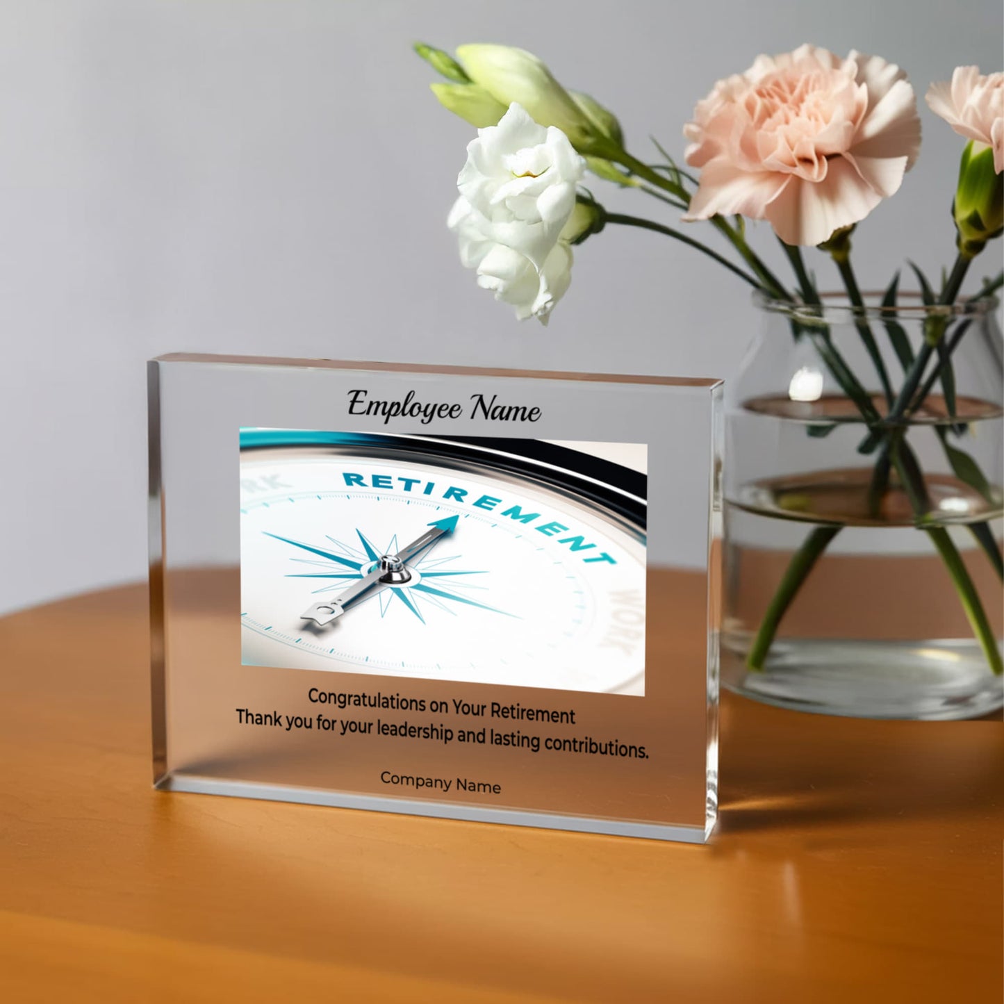 Printed Acrylic Block- Employee retirement