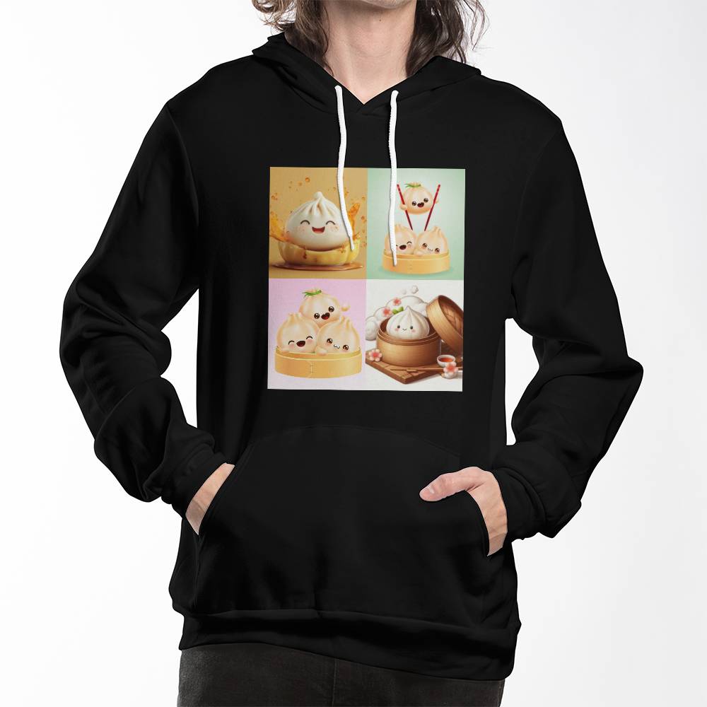 Bella + Canvas 3719 Unisex Pullover Hoodie Front Print-Dim Sum