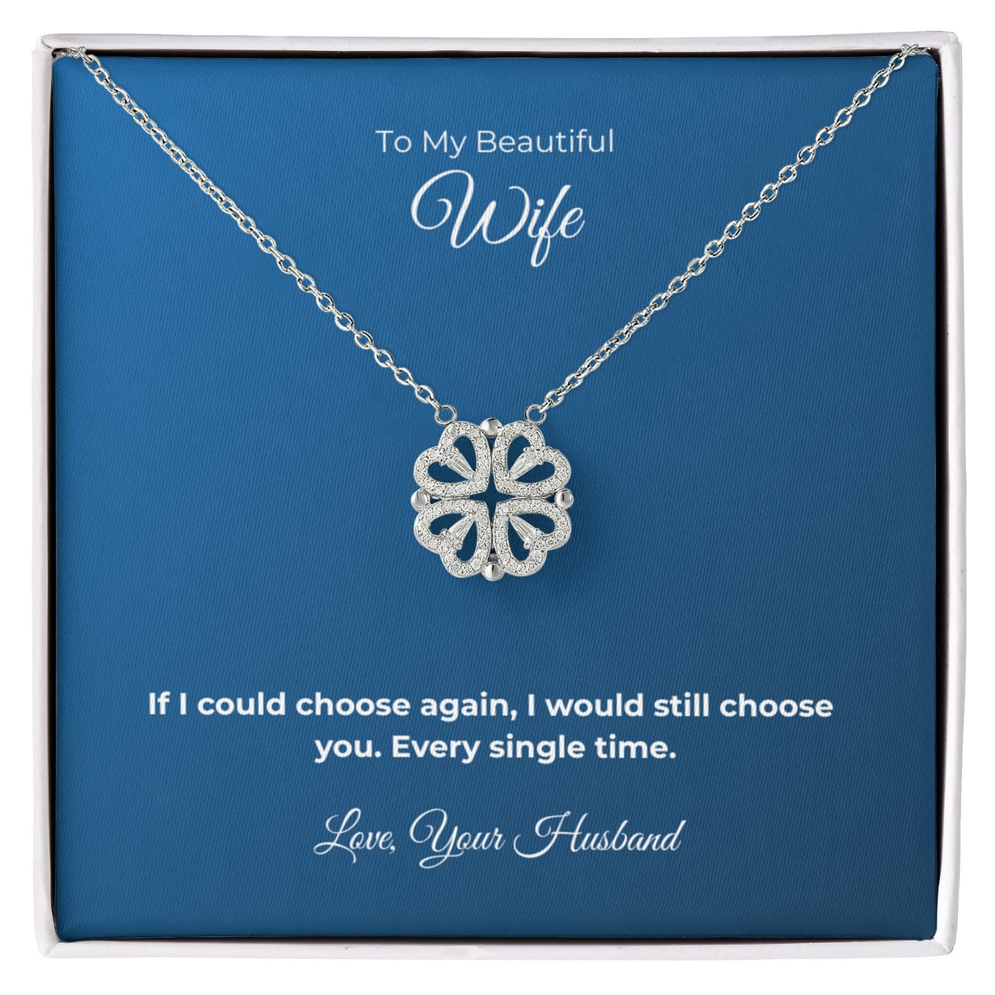 The Magnetic Hearts Necklace-To My Wife