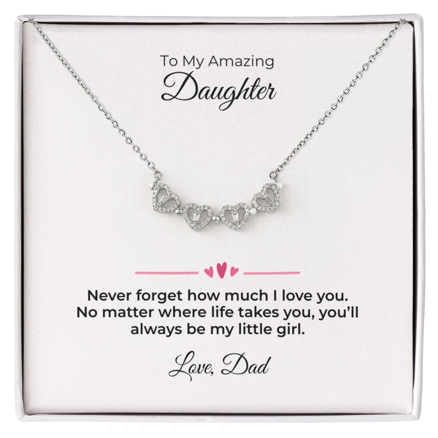 The Magnetic Hearts Necklace- To My Daughter