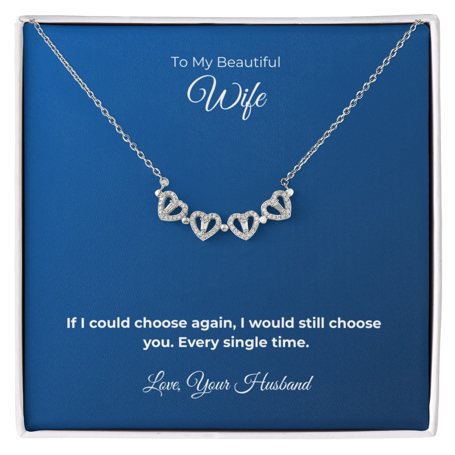 The Magnetic Hearts Necklace-To My Wife
