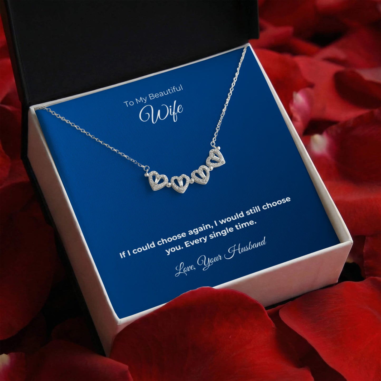 The Magnetic Hearts Necklace-To My Wife