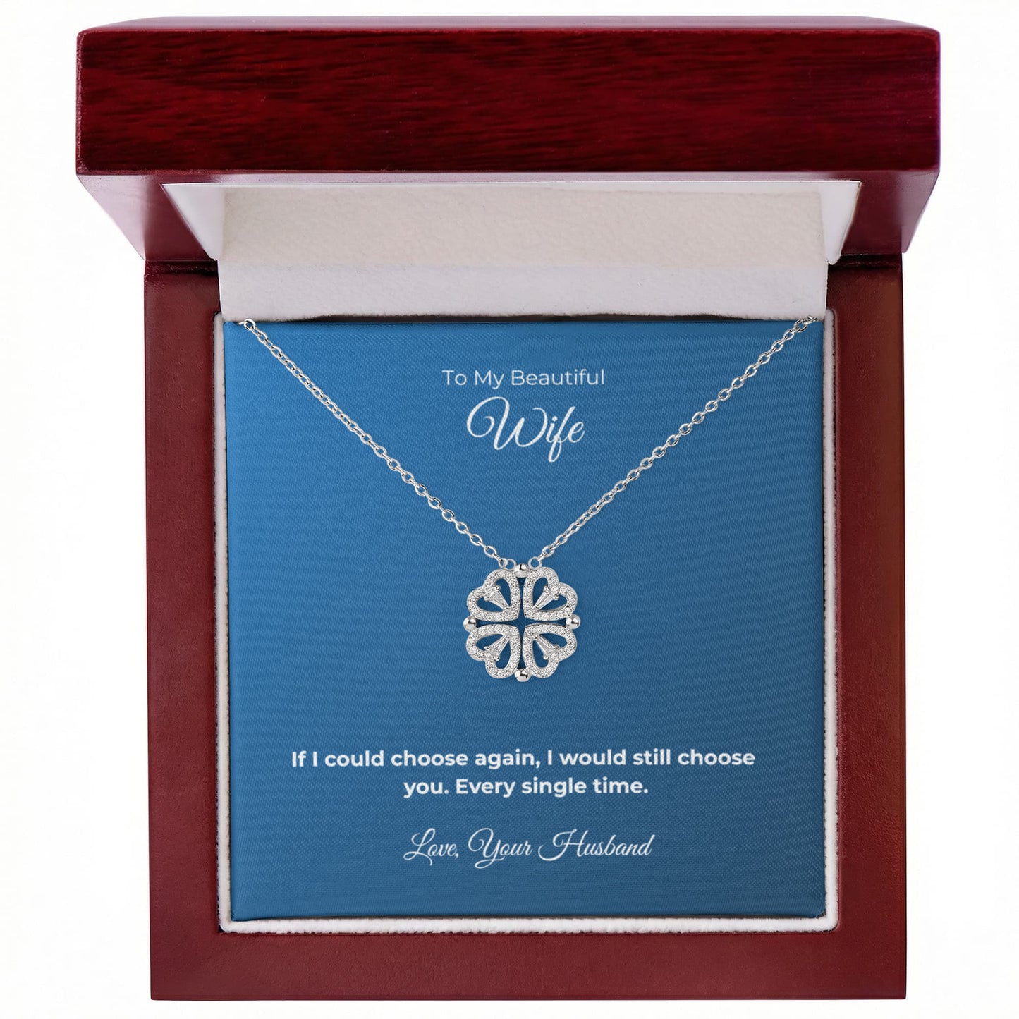 The Magnetic Hearts Necklace-To My Wife