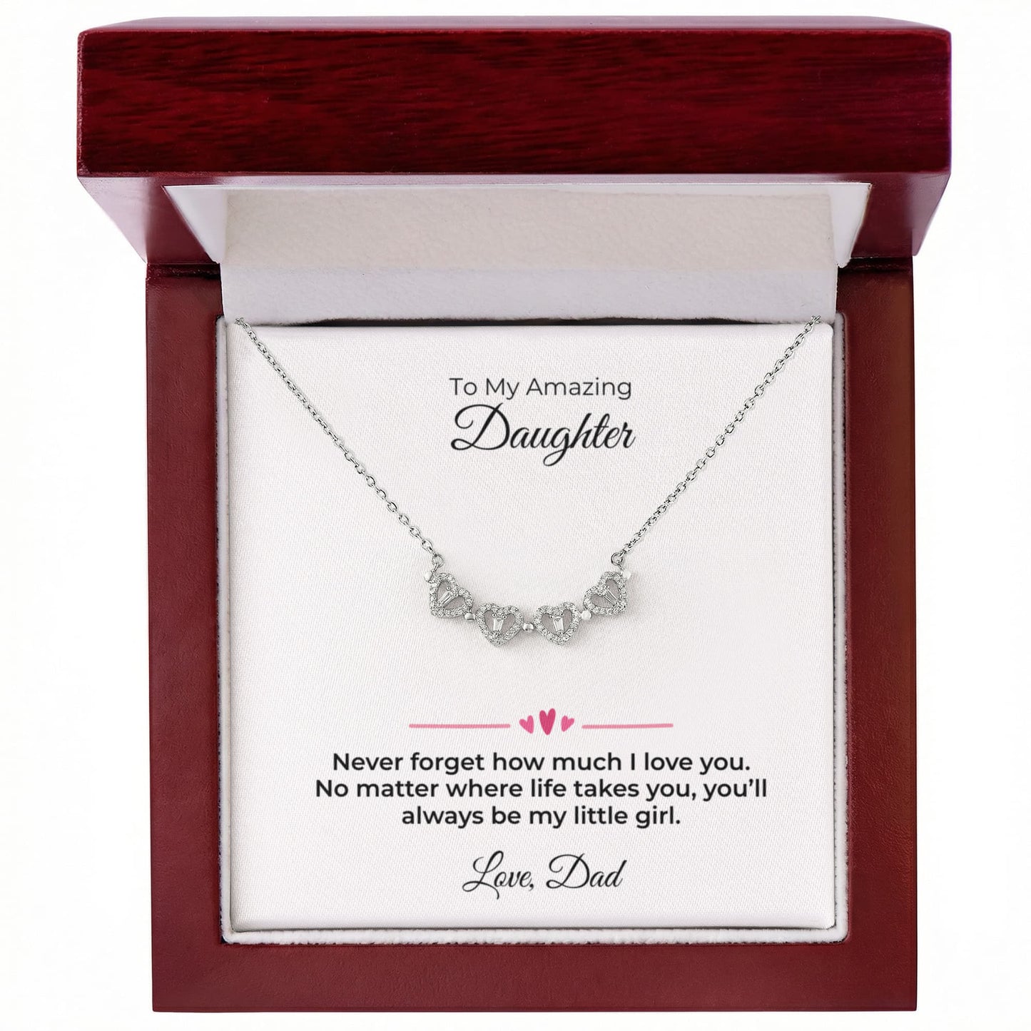 The Magnetic Hearts Necklace- To My Daughter