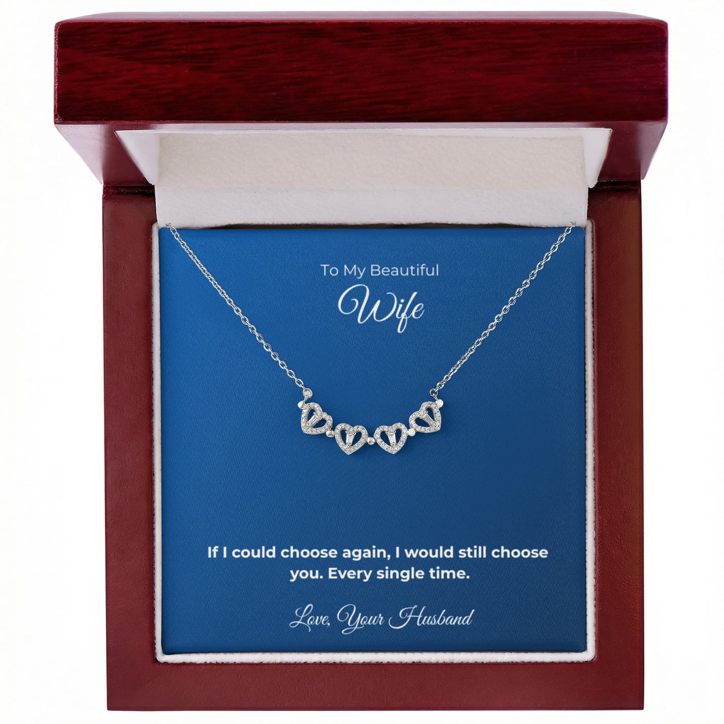 The Magnetic Hearts Necklace-To My Wife