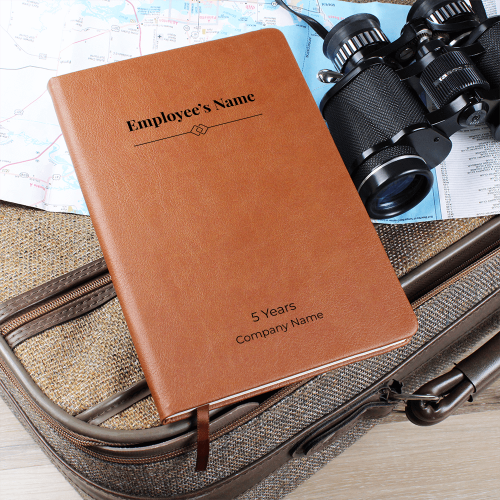 Graphic Leather Journal- Employee Milestone
