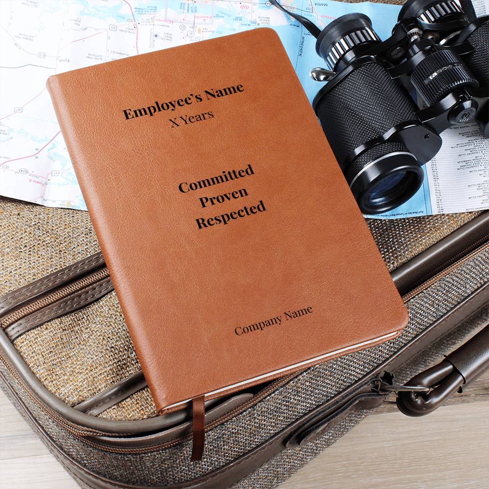 Graphic Leather Journal-Employee Milestone