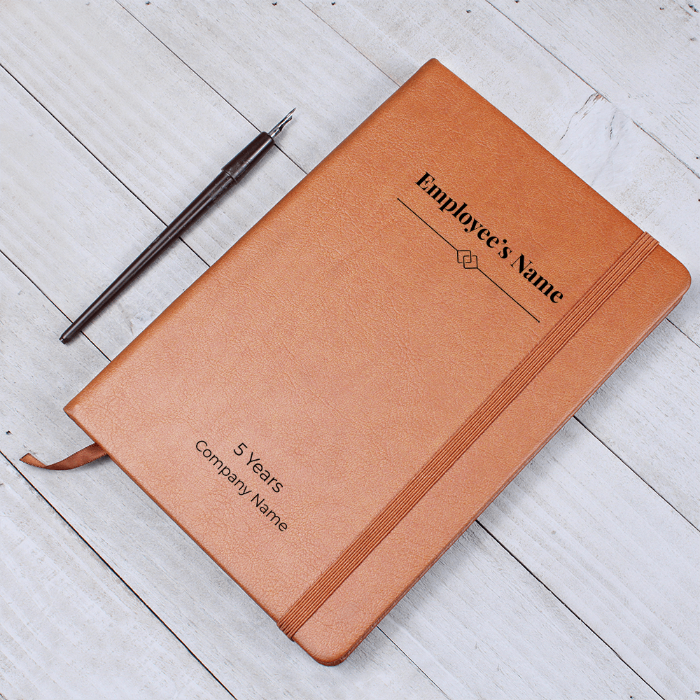 Graphic Leather Journal- Employee Milestone