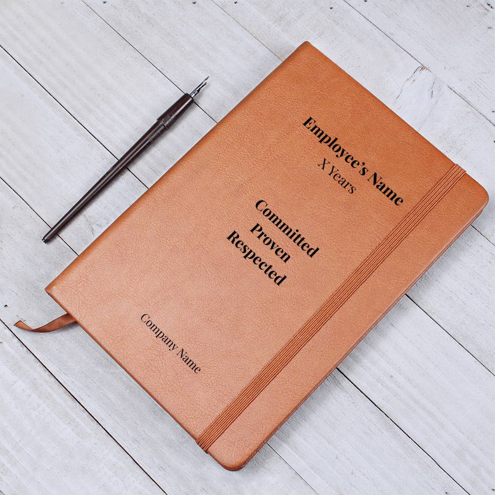 Graphic Leather Journal-Employee Milestone