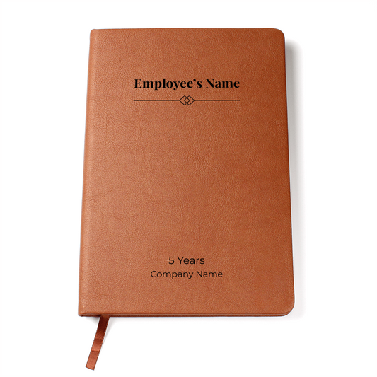 Graphic Leather Journal- Employee Milestone