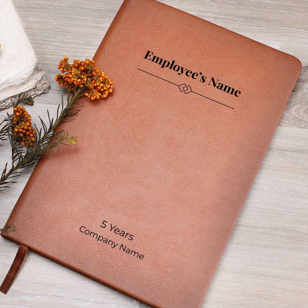 Graphic Leather Journal- Employee Milestone