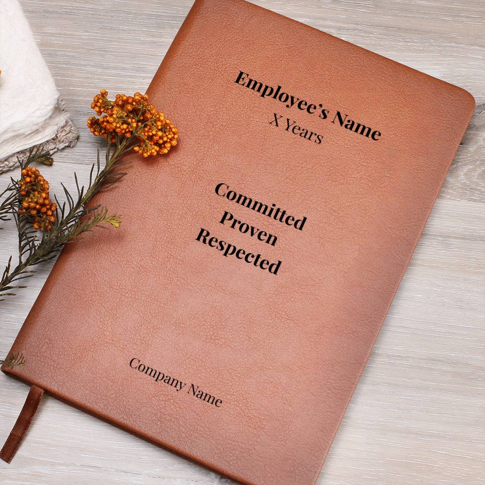 Graphic Leather Journal-Employee Milestone