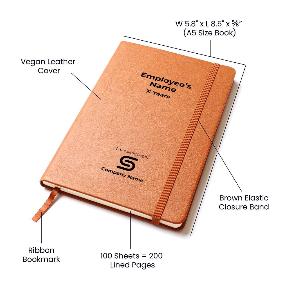Graphic Leather Journal-Employee Milestone