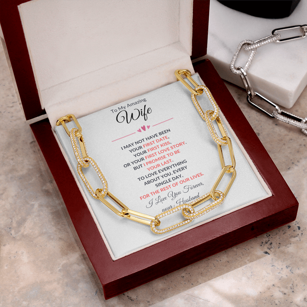 CZ Paperclip Chain- For your Wife
