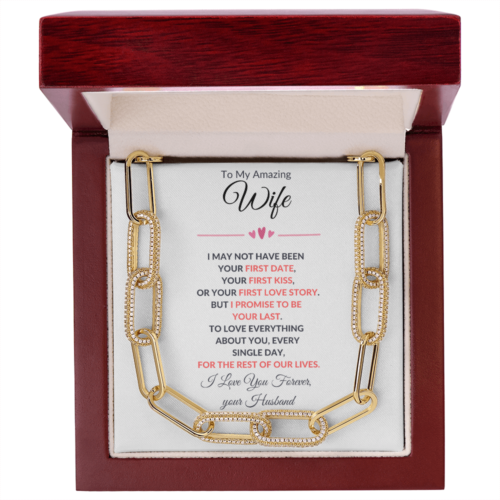 CZ Paperclip Chain- For your Wife