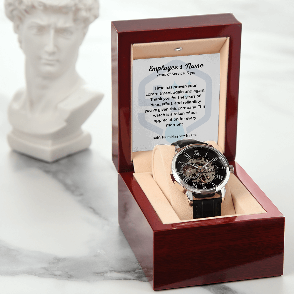 Business-Men's Openwork Watch-Employee Appreciation