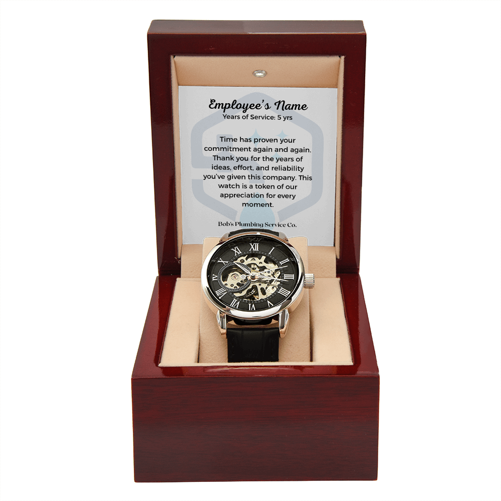 Business-Men's Openwork Watch-Employee Appreciation