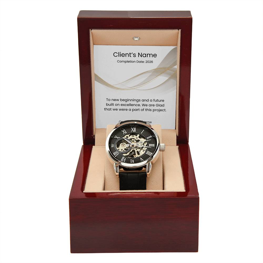 Men's Openwork Watch-Client Appreciation